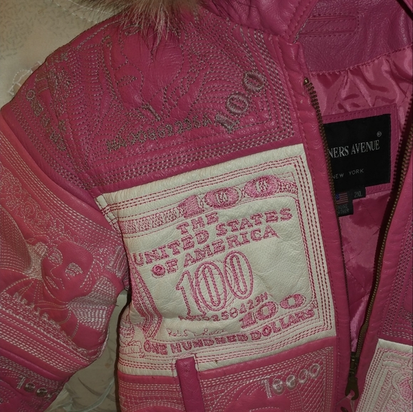 pink money jacket